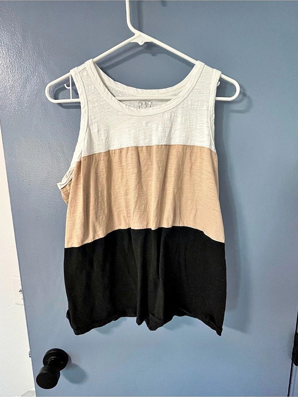 24/7 Maurices Color Block Cotton Tank Top Size XL